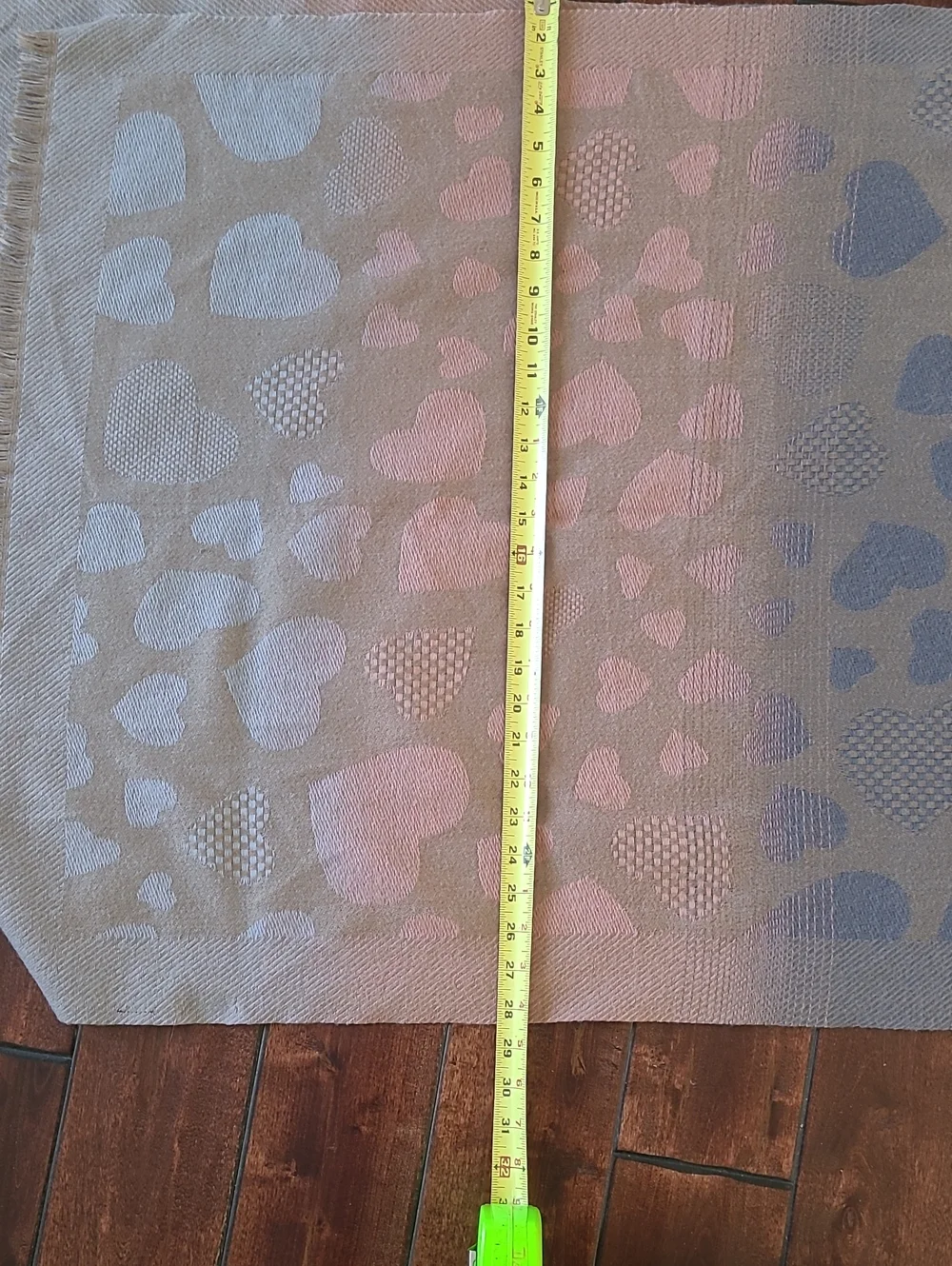 Sandro Ferrone Soft Ombre Heart Print Wrap Scarf - Taupe & Dusty Pink